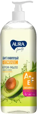 Aura Family Витаминный Комплекс Авокадо и Бамбук крем-мыло жидкое семейное