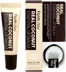 Farmstay Real Coconut Essential Lip Balm бальзам для восстановления кожи губ суперувлажняющий