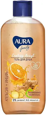 Aura Family Витаминный Комплекс Апельсин+Имбирь гель для душа