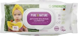 Синергетик Baby Pure & Nature Алоэ Вера и Нежный Хлопок салфетки влажные детские