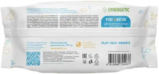 Синергетик Baby Pure & Nature Пантенол и Овсяное Молочко салфетки влажные детские