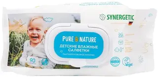Синергетик Baby Pure & Nature Пантенол и Овсяное Молочко салфетки влажные детские