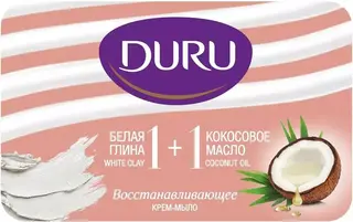 Duru 1+1 Белая Глина и Кокосовое Масло крем-мыло восстанавливающее