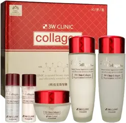 3W Clinic Collagen Skin Care 3 Items Set набор средств с коллагеном для ухода за лицом