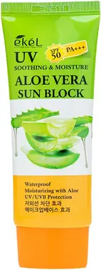 Ekel UV Soothing & Moisture Aloe Vera Sun Block SPF 50 PA+++ крем солнцезащитный с алоэ