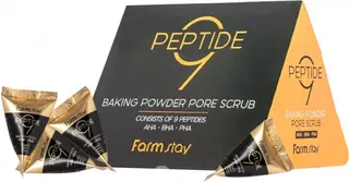 Farmstay Peptide 9 Baking Powder Pore Scrub скраб для лица с пепидами в пирамидке