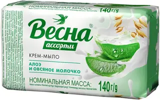 Весна Ассорти Алоэ и Овсяное Молочко мыло туалетное