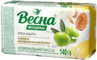 Весна Ассорти Олива и Миндальное Молочко крем-мыло туалетное