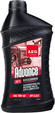 AEG Lubricants Advance SAE 10W-40 масло полусинтетическое для четырехтактных двигателей