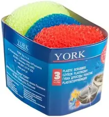 York губки для посуды пластиковые (набор)