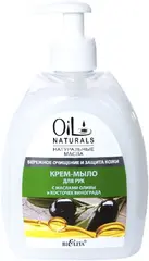 Белита Oil Naturals Бережное Очищение и Защита Кожи с Маслами Оливы и Косточек Винограда крем-мыло для рук