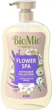 Biomio Flower Spa с Эфирным Маслом Лаванды гель для душа натуральный