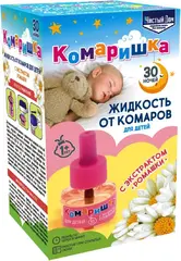 Чистый Дом Комаришка с Экстрактом Ромашки 30 Ночей жидкость от комаров для детей 1+