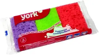 York Колор Люкс губки для посуды (набор)