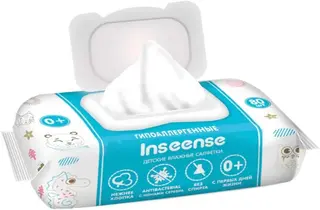 Inseense Антибактериальные салфетки влажные детские 0+