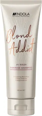 Indola Blond Addict Pinkrose #1 Wash шампунь для волос оттеночный нежная чайная роза
