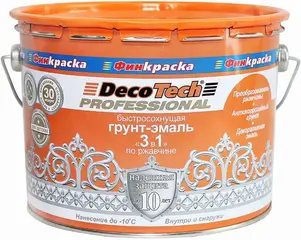 Decotech Professional грунт-эмаль 3 в 1 по ржавчине быстросохнущая
