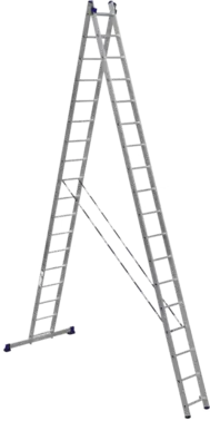 Алюмет HS2 лестница алюминиевая двухсекционная универсальная