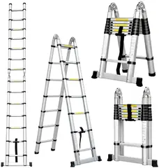 Мастер-Инструмент лестница-стремянка телескопическая