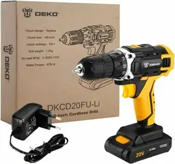 Deko DKCD20FU-LI дрель-шуруповерт аккумуляторная
