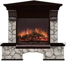 Glenrich Бостон Arte 23 угловой каминокомплект с отделкой камнем