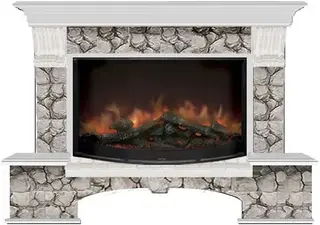 Glenrich Бостон 86 каминокомплект с отделкой камнем